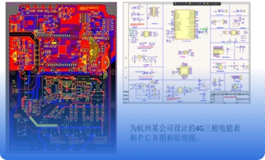 为杭州某公司设计的4G三相电能表 和ＰＣＢ图和原理图