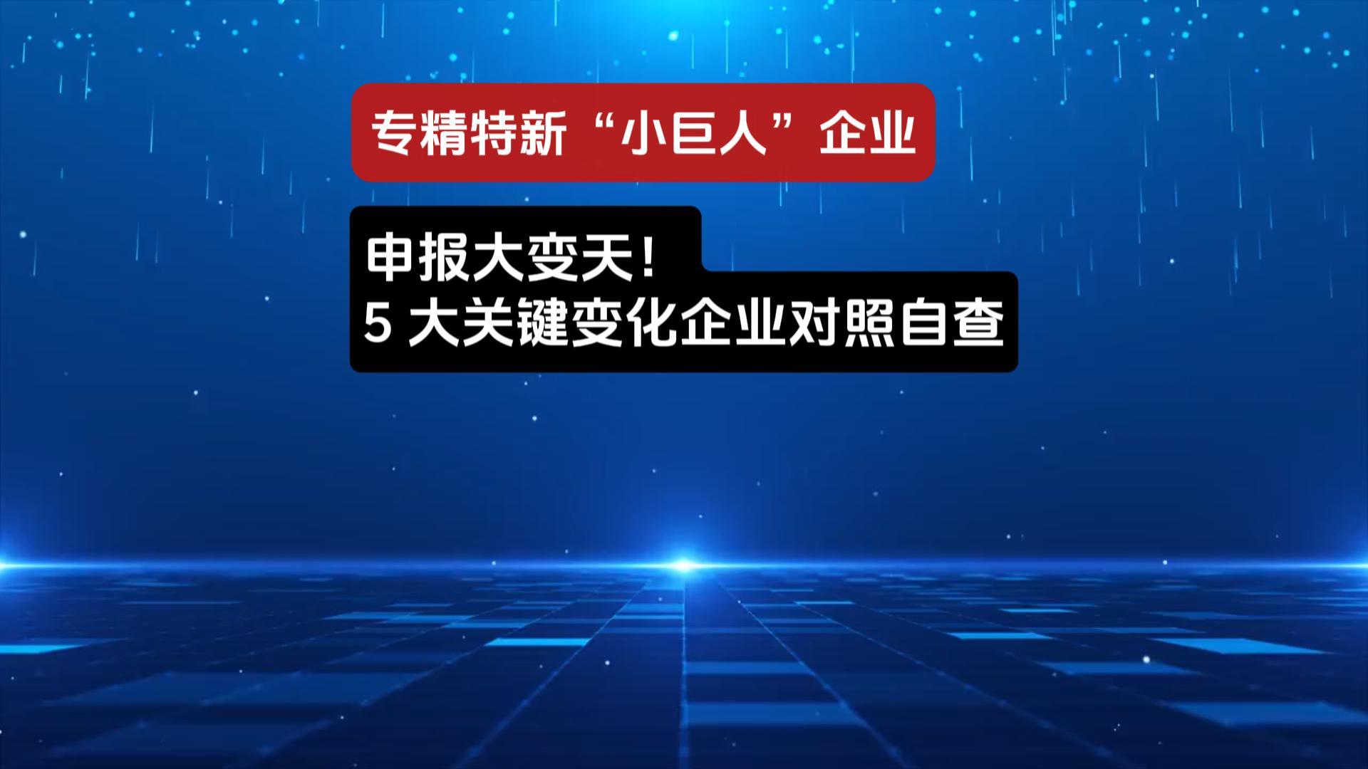 “小巨人”企业申报解析